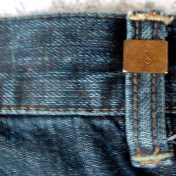 Ck39 Calvin Klein blue denim jeans  gold painted boho vintage 27 x 33 NWT - Picture 8 of 8